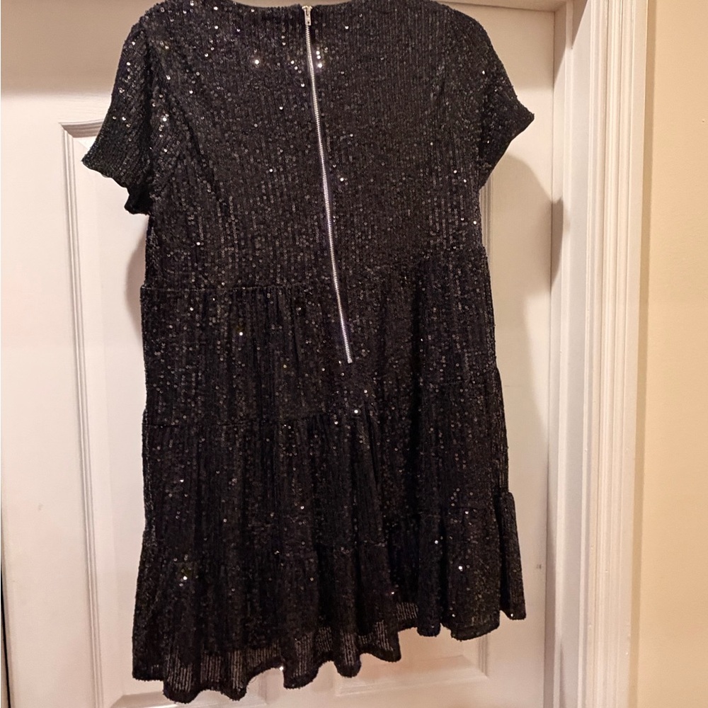 Lulu's Shimmering Black Sequin Dress - Picture 4 of 9